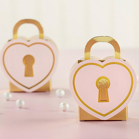 Love Lock Favor Boxes - Set of 12 - Sophie's Favors and Gifts