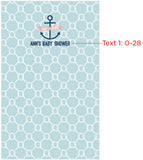 Personalized Photo Booth Backdrop - Nautical Baby Shower Theme - 52in. X 84in. - Sophie's Favors and Gifts
