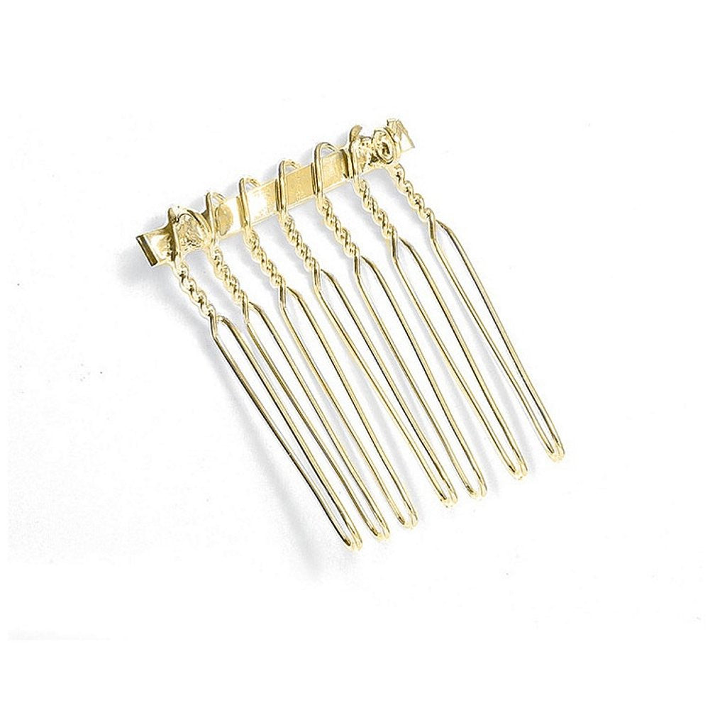 Gold Comb Adapter for Brooches - 1 1/8in. Wide - Sophie's Favors and Gifts
