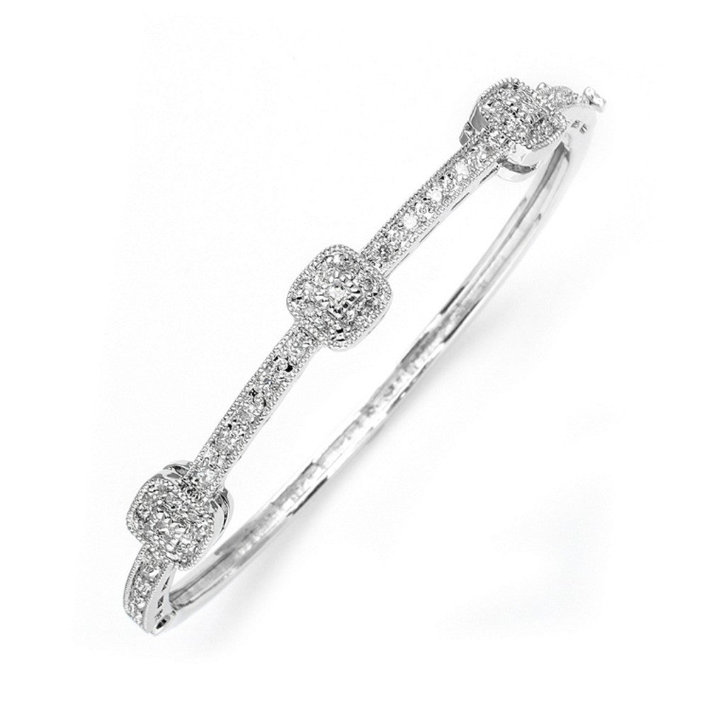 Vintage Cubic Zirconia Delicate Wedding Bangle - Sophie's Favors and Gifts
