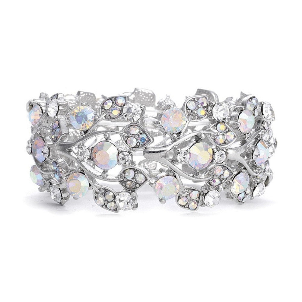 Bold Crystal AB Vine Wedding Stretch Bracelet - Sophie's Favors and Gifts